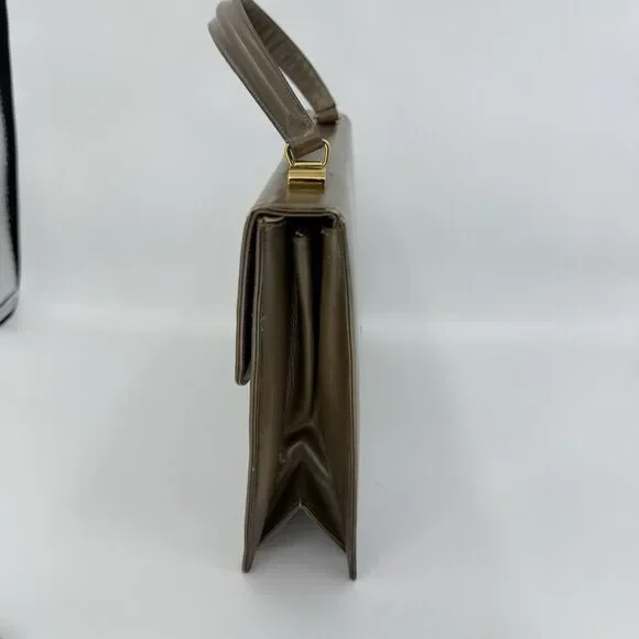 Vintage 1950s Dafar Brown Leather Handbag Purse - Picture 6 of 15